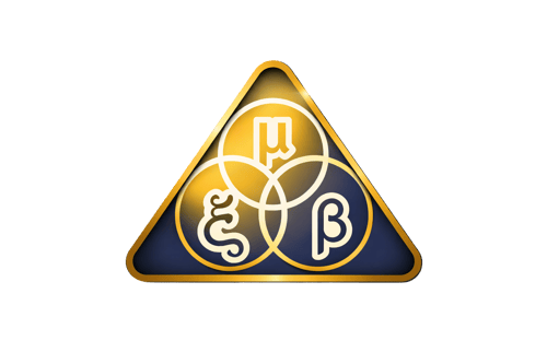 Golden triangle with interlocking Greek letters (1)